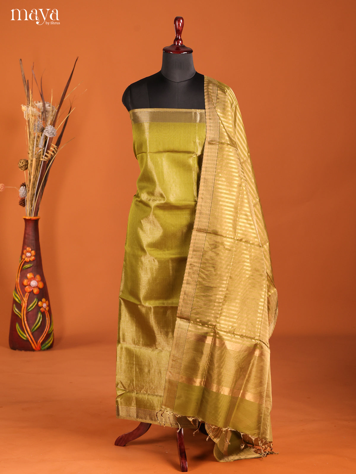 MDH06041-maheswarisico top & dupatta combo