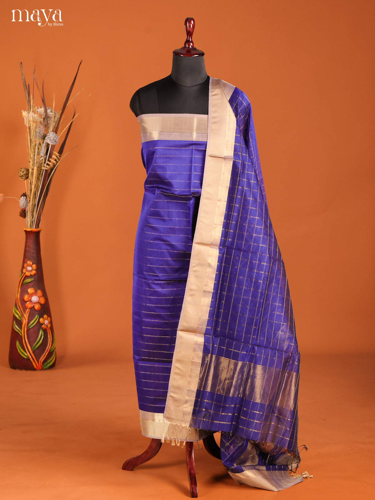 MDH06053-maheswarisico top & dupatta combo