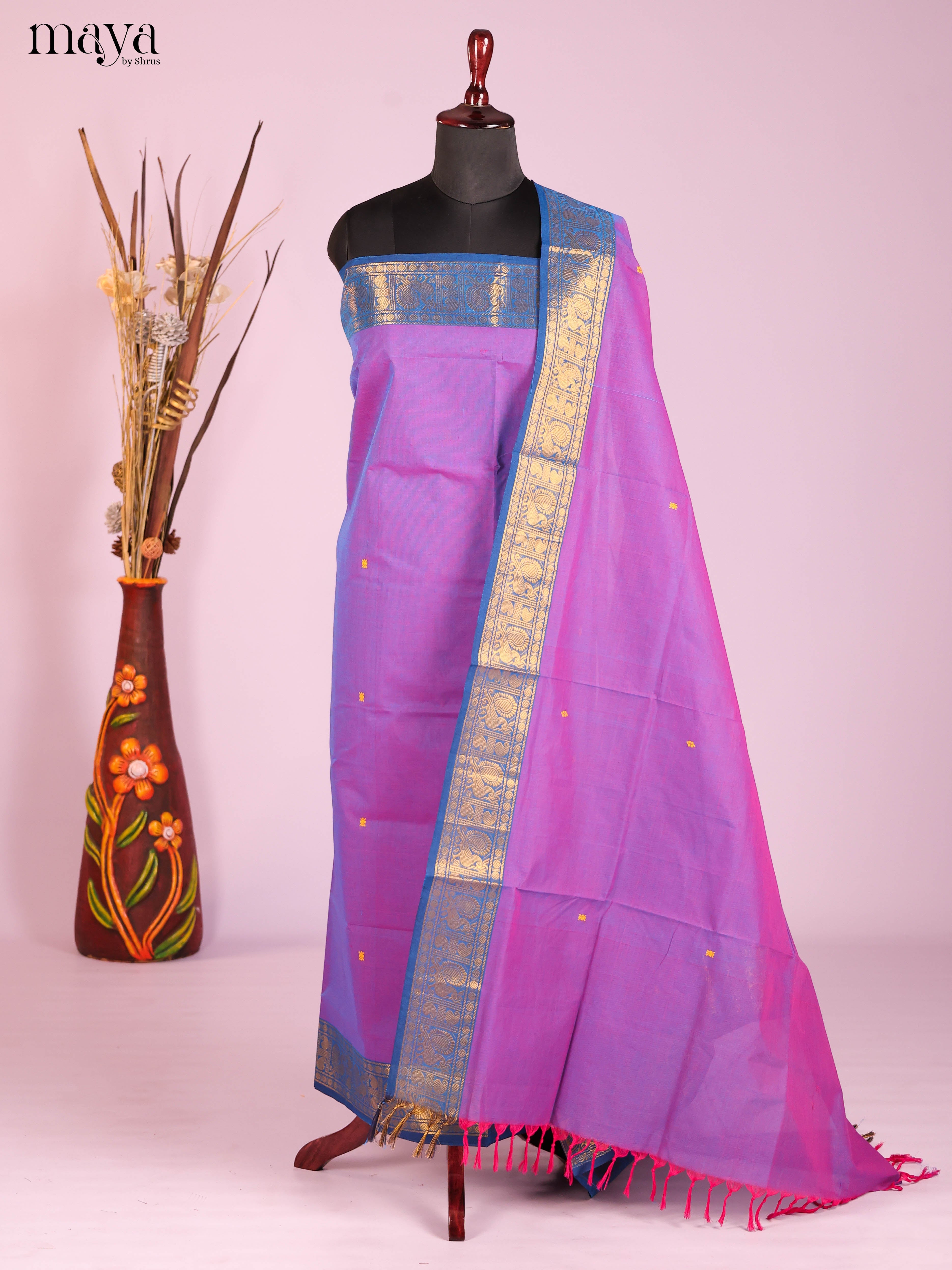 MDH07001-chettinad top & dupatta combo