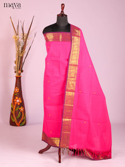 Pink & Purple-chettinad top & dupatta combo