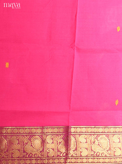 Pink & Purple-chettinad top & dupatta combo