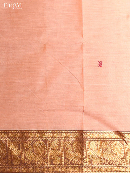 Peach -chettinad top & dupatta combo