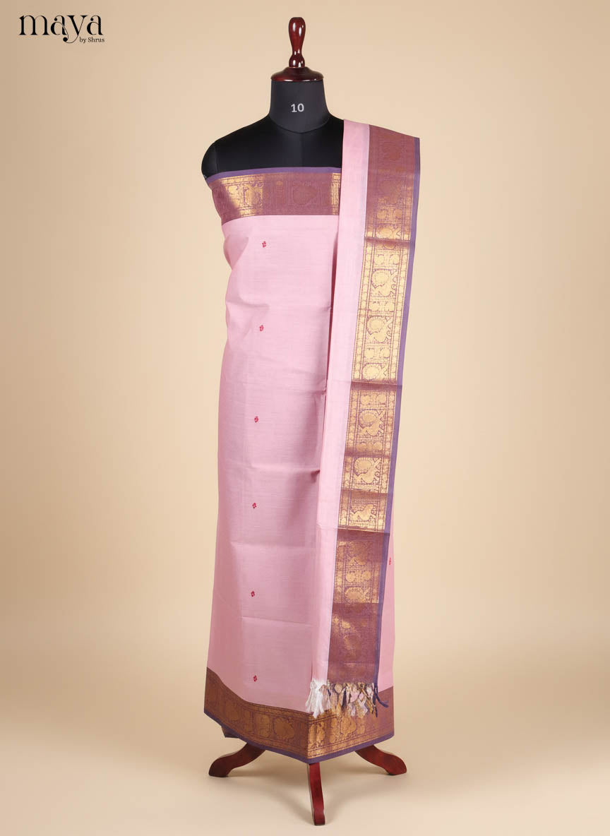 Lavender & Purple-chettinad top & dupatta combo