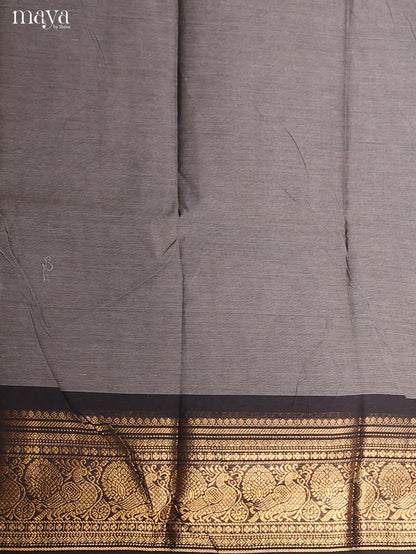 Grey & Black-chettinad top & dupatta combo