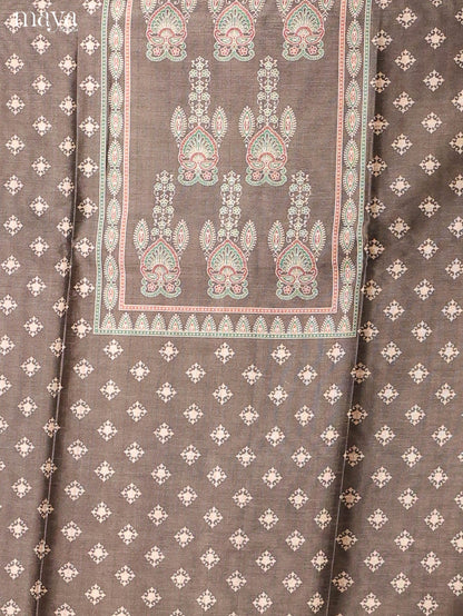 Elephant Grey-Semi Tussar Salwar Unstitch