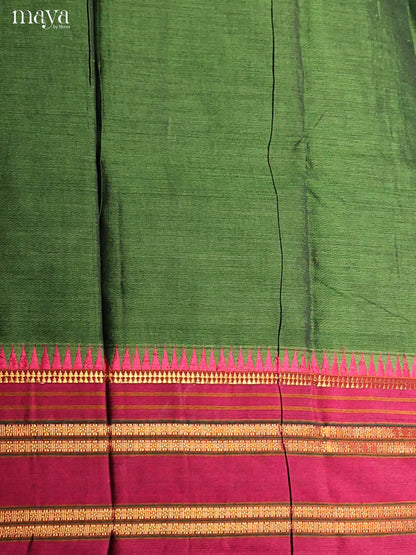 Green & Red -Narayanpet top & dupatta combo