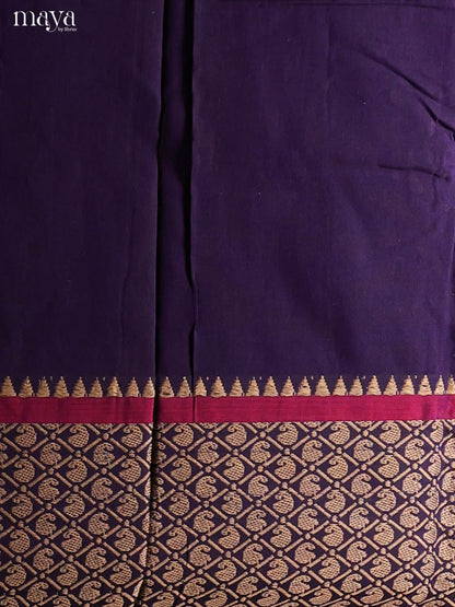 Violet & Red-Narayanpet top & dupatta combo