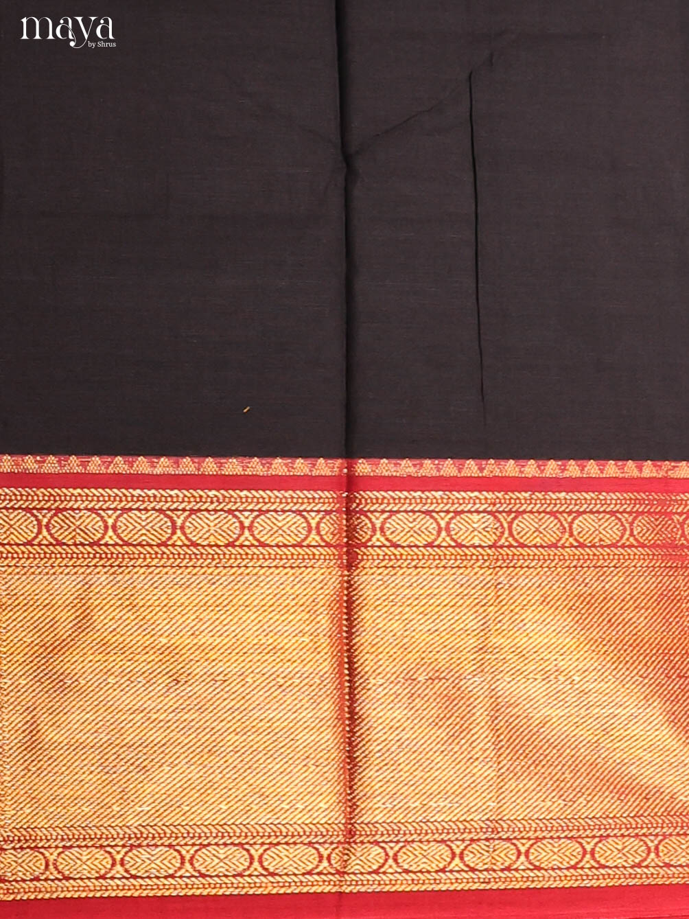 Black  & Red -Narayanpet top & dupatta combo
