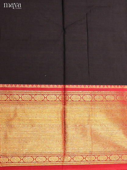 Black  & Red -Narayanpet top & dupatta combo