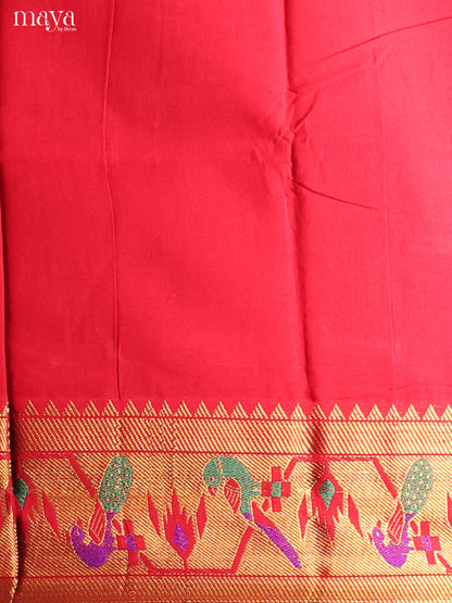 Red-Narayanpet top & dupatta combo