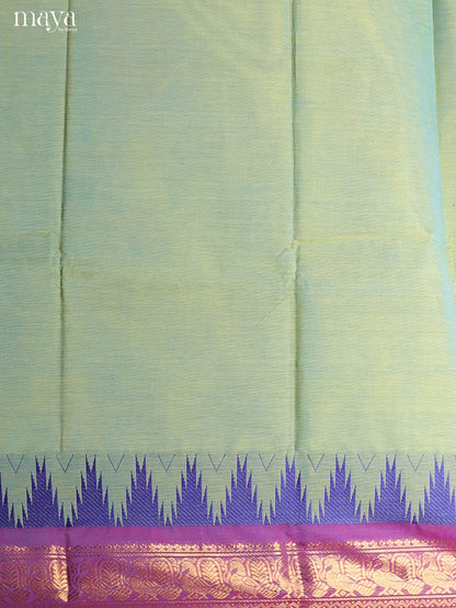 Light Green & Blue -chettinad top & dupatta combo