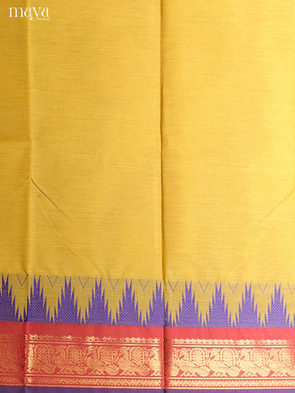 Yellow & Purple-chettinad top & dupatta combo