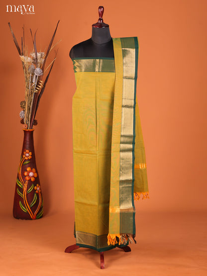 Mehandi & Green-chettinad top & dupatta combo