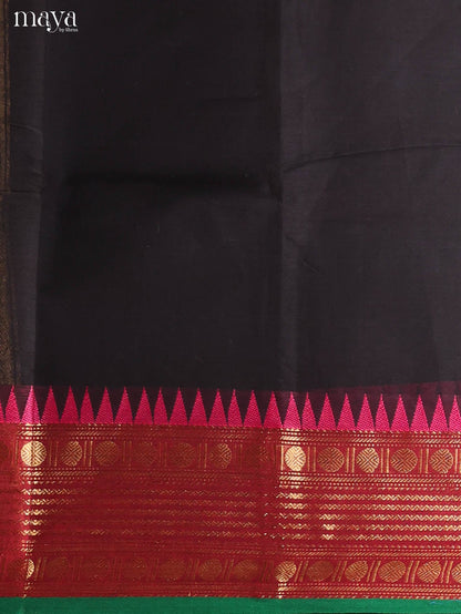 Black & Red-chettinad top & dupatta combo