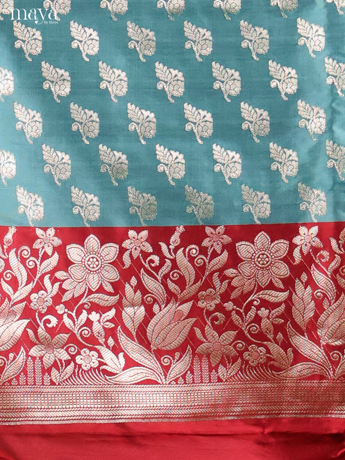 MDH18046-Semi banaras salwar Unstitch