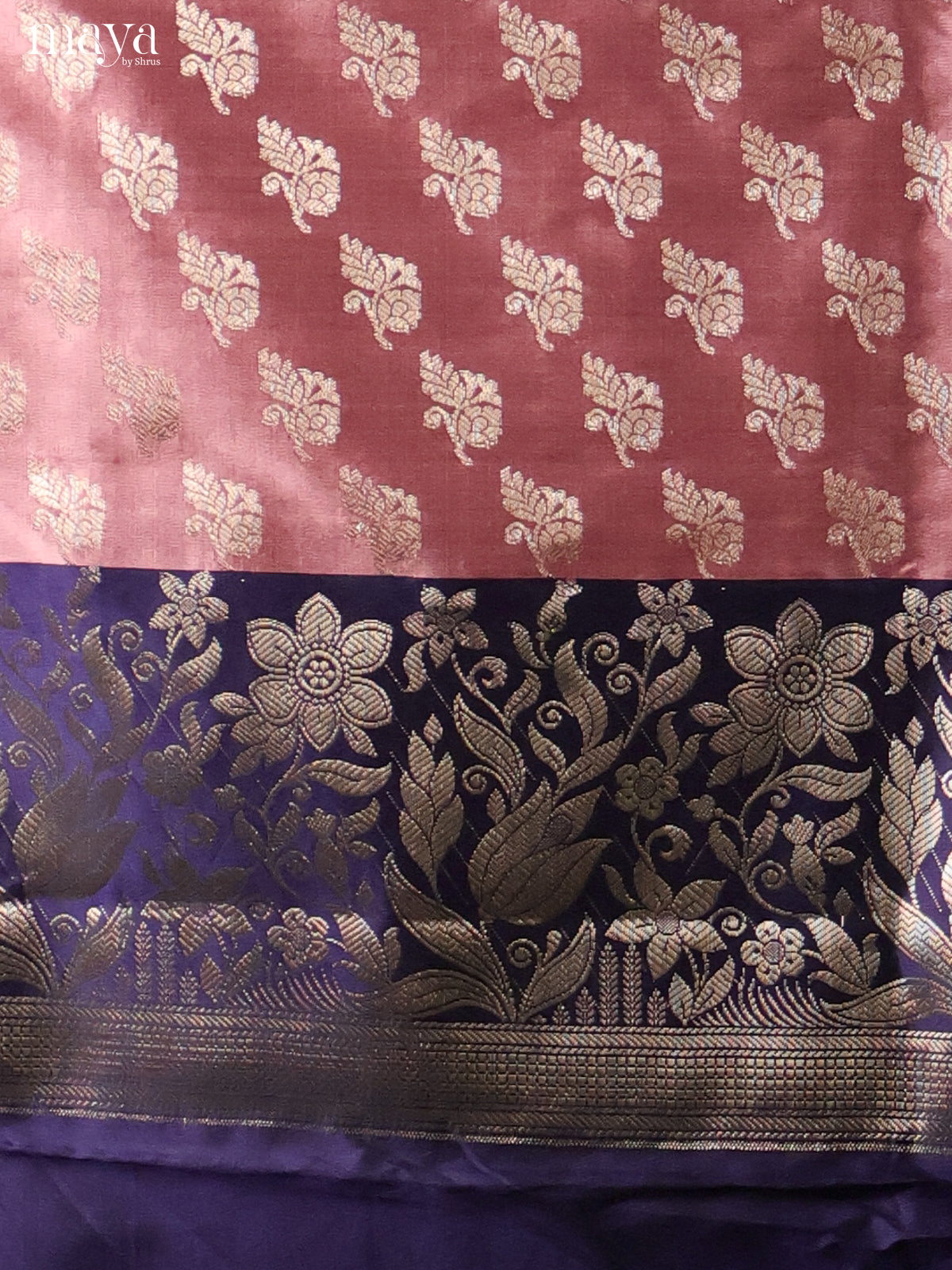 MDH18052-Semi banaras salwar Unstitch