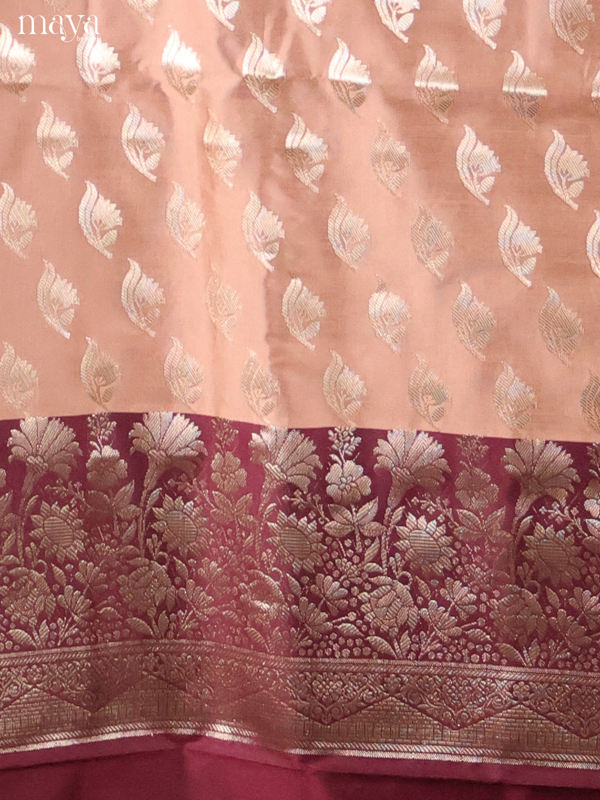 MDH18053-Semi banaras salwar Unstitch