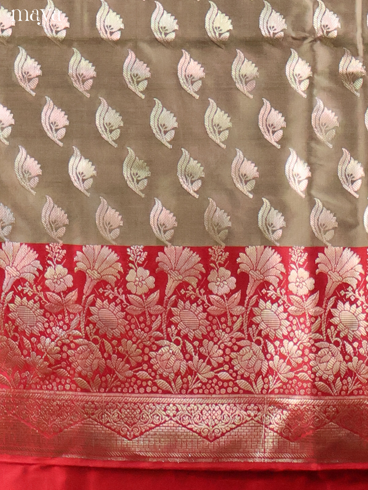 MDH18054-Semi banaras salwar Unstitch