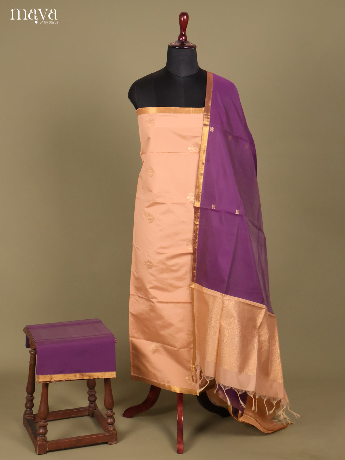 MDH26011-semi softsilk salwar Unstitch