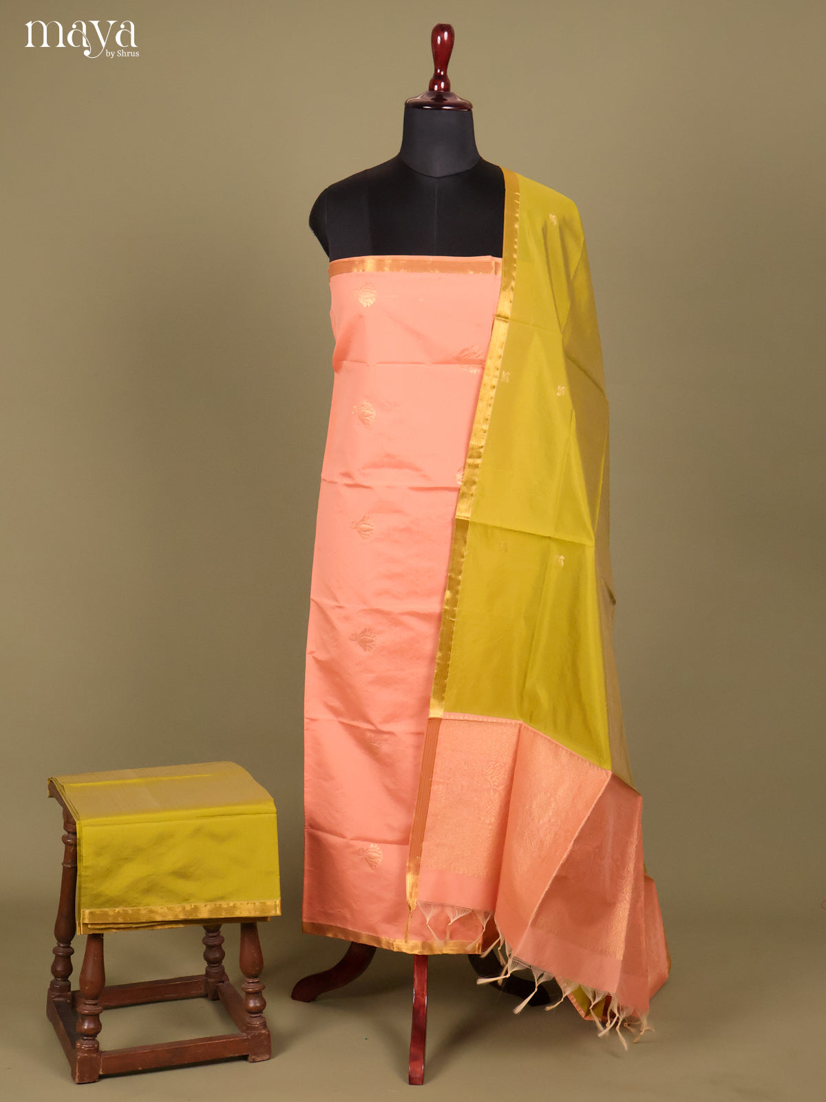 MDH26015-semi softsilk salwar Unstitch