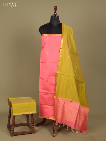 MDH26025-semi softsilk salwar Unstitch