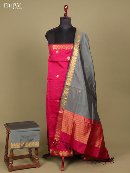 MDH26042-semi softsilk salwar Unstitch