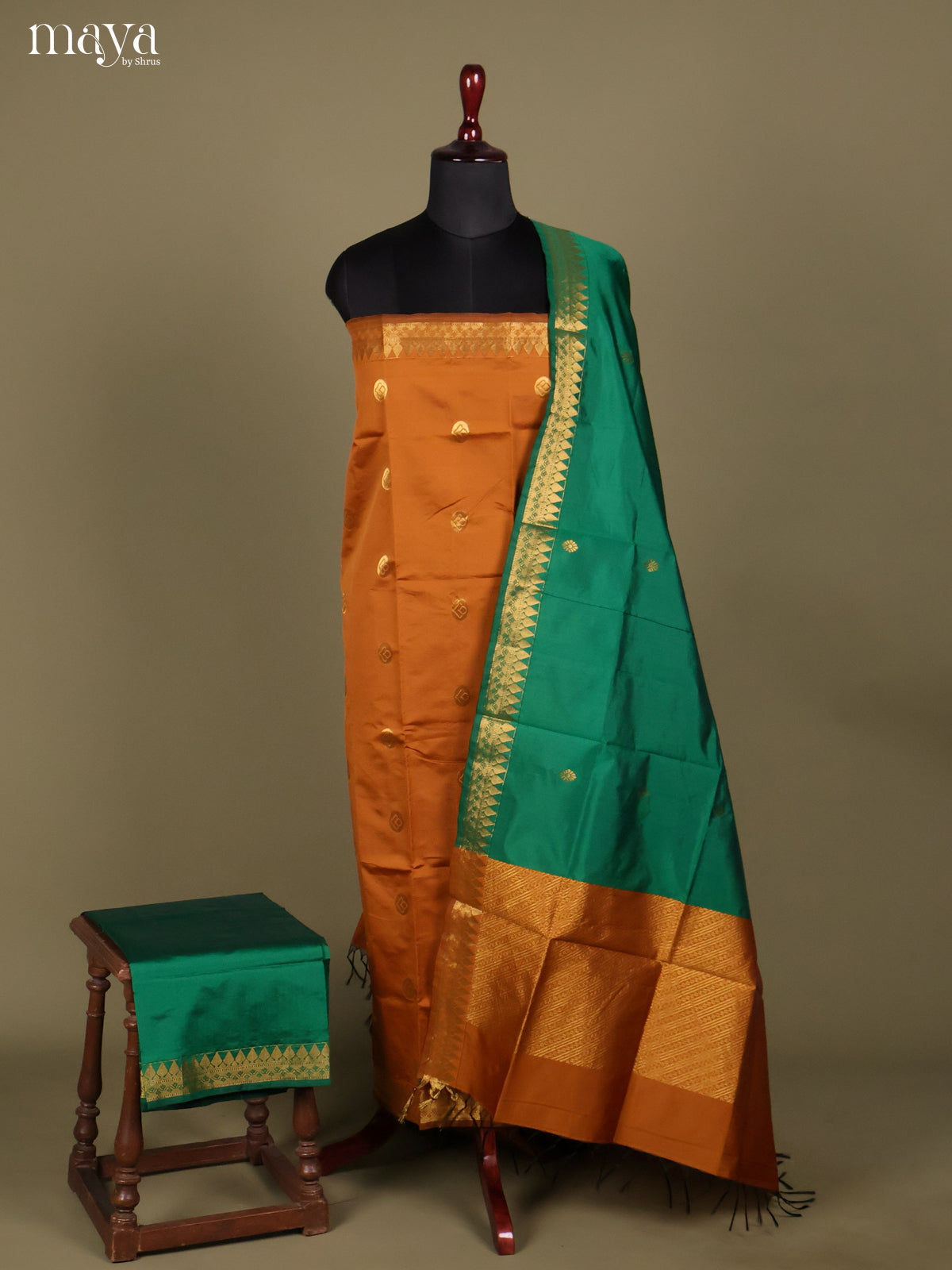 MDH26054-semi softsilk salwar Unstitch