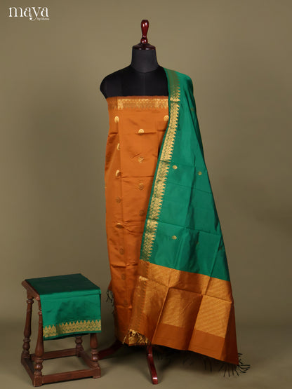 MDH26054-semi softsilk salwar Unstitch