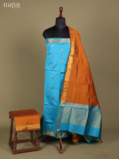MDH26059-semi softsilk salwar Unstitch