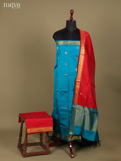 MDH26078-semi softsilk salwar Unstitch