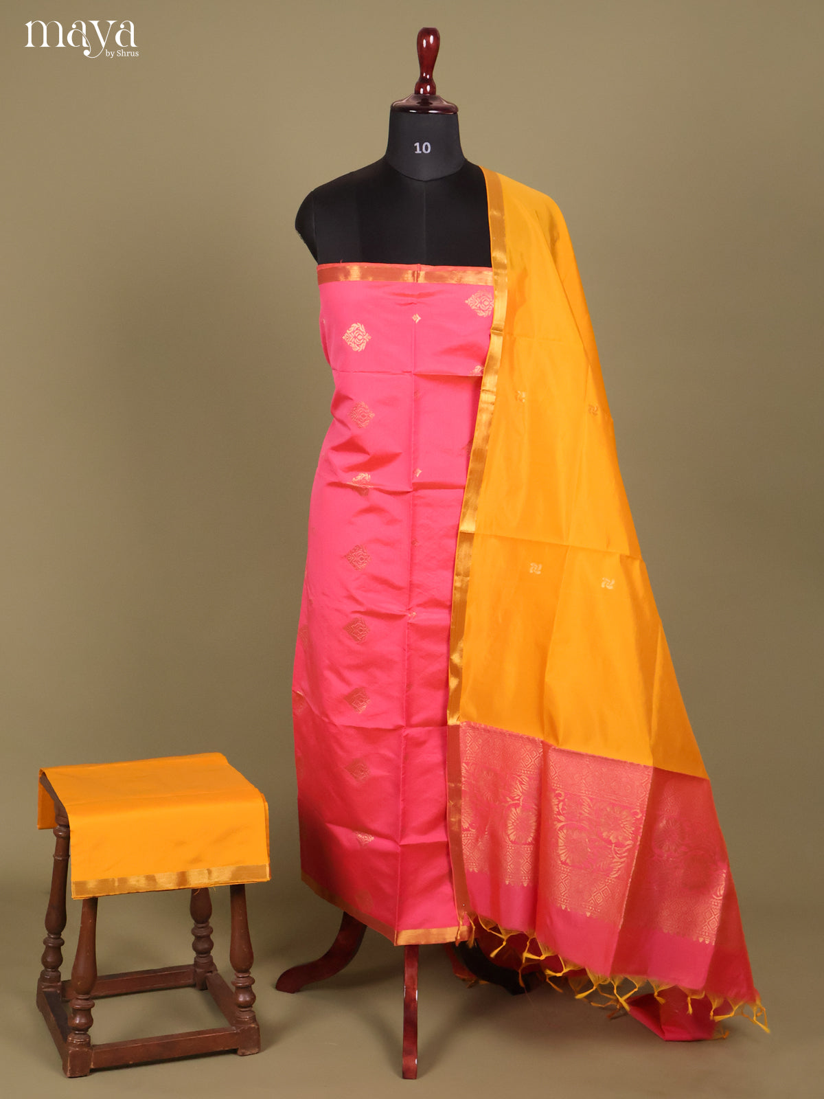 MDH26081-semi softsilk salwar Unstitch