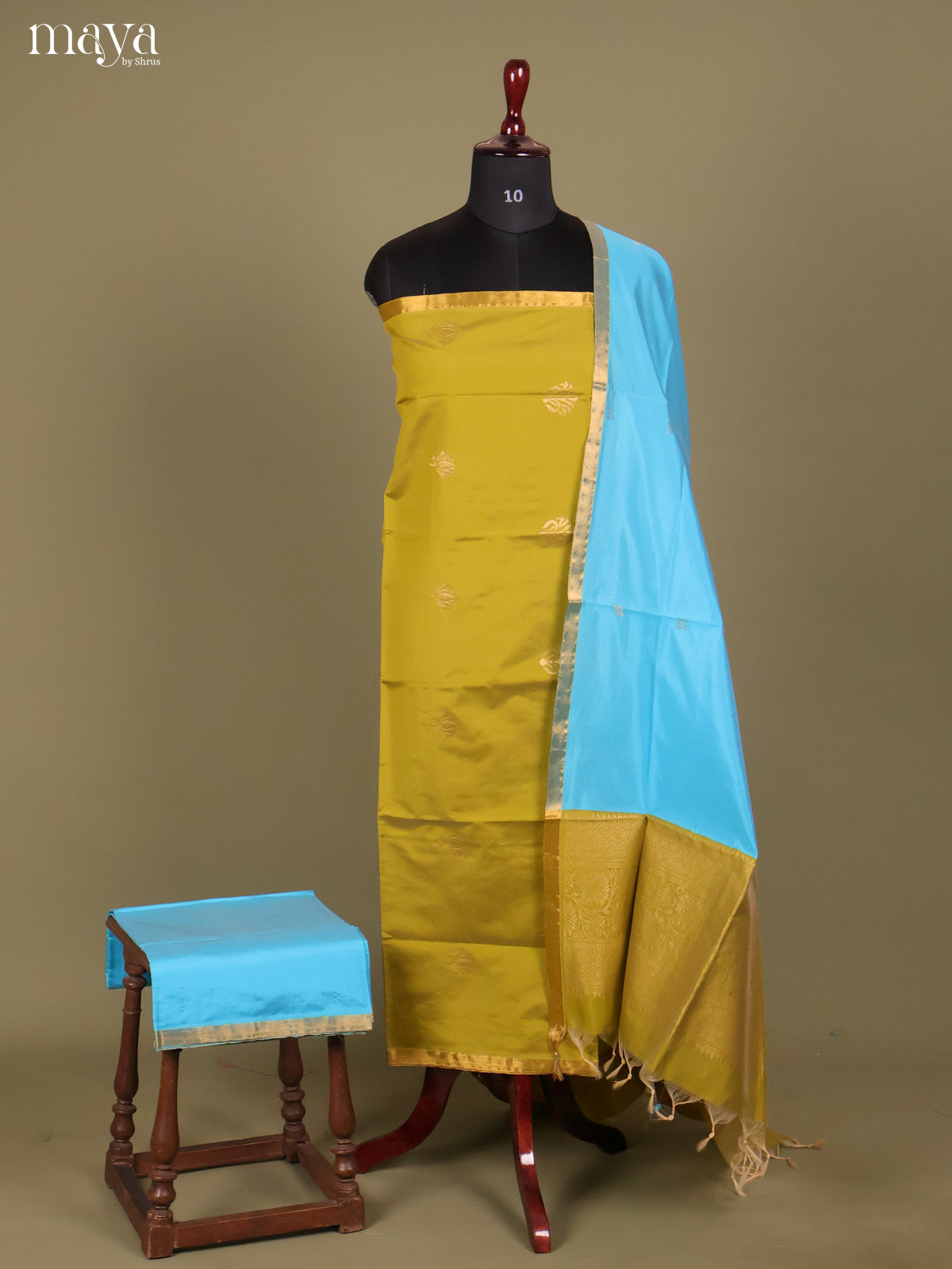 MDH26085-semi softsilk salwar Unstitch