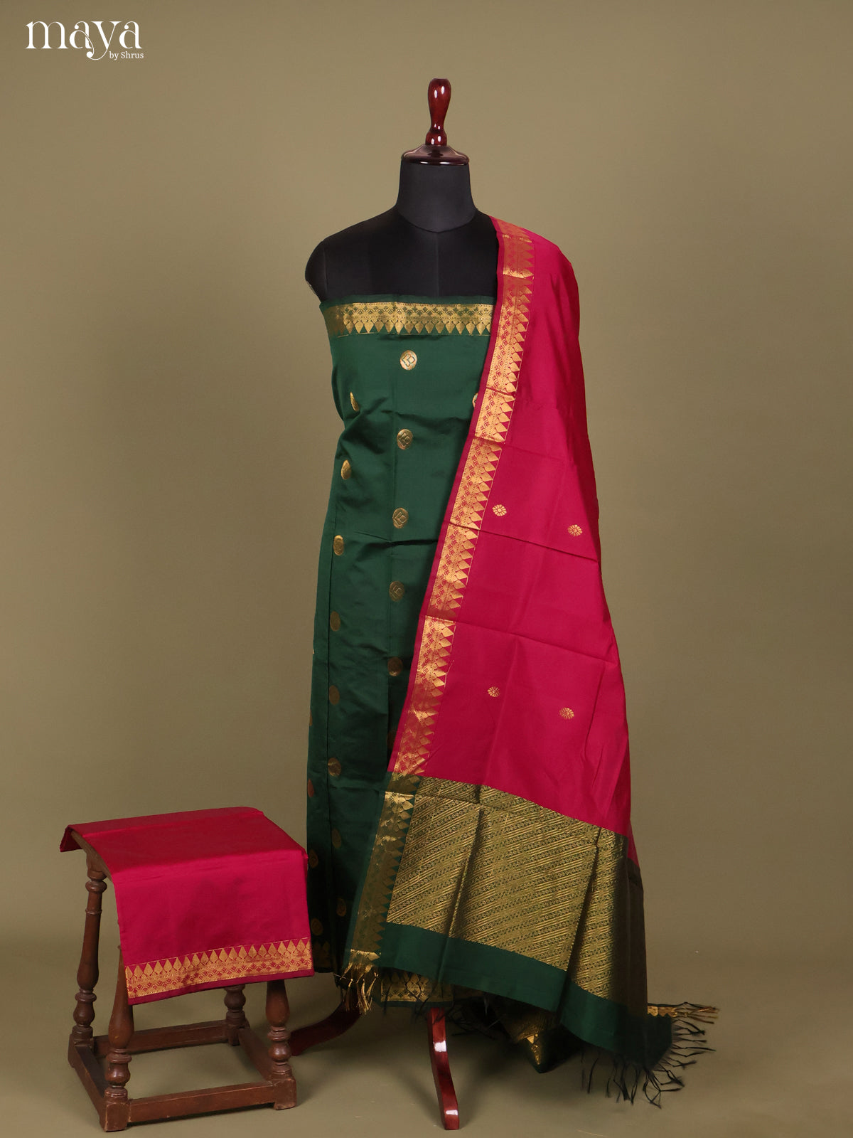 MDH26100-semi softsilk salwar Unstitch