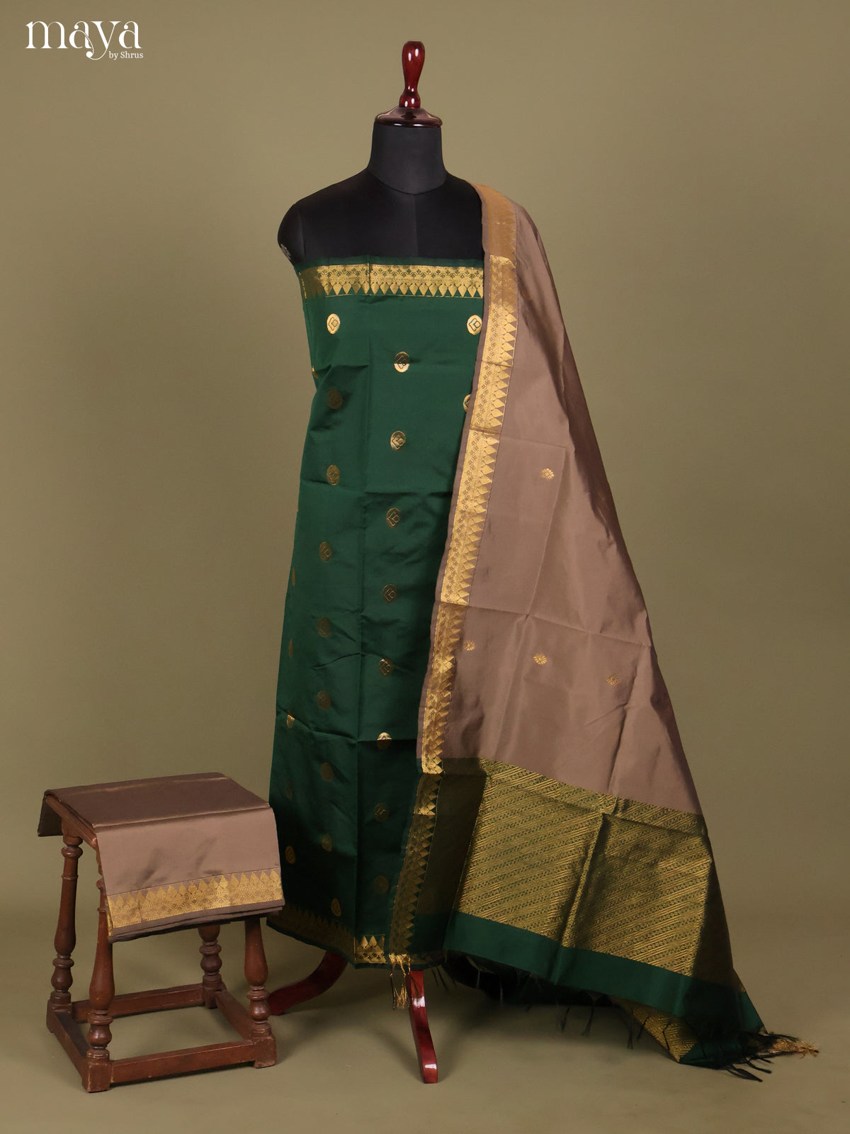 MDH26101-semi softsilk salwar Unstitch