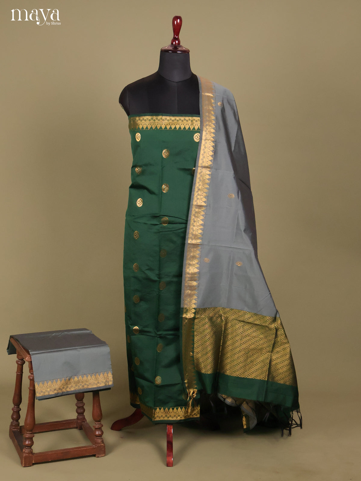 MDH26103-semi softsilk salwar Unstitch