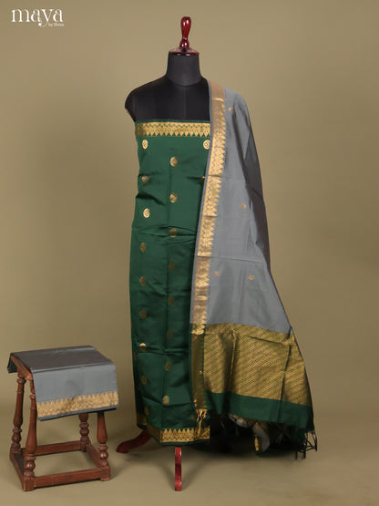 MDH26103-semi softsilk salwar Unstitch