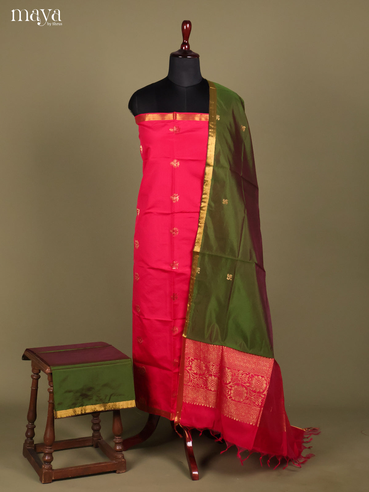 MDH26111-semi softsilk salwar Unstitch