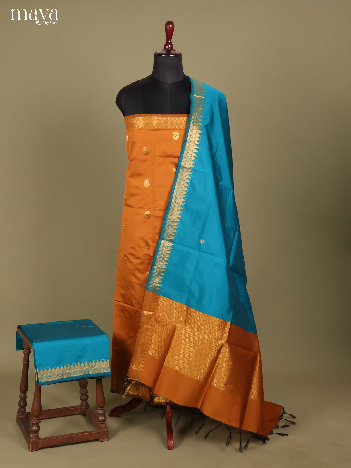 MDH26112-semi softsilk salwar Unstitch