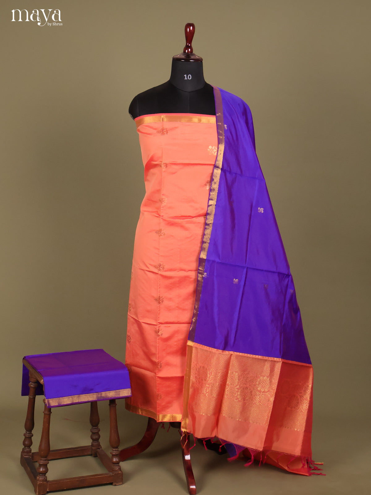 MDH26114-semi softsilk salwar Unstitch