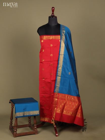 MDH26115-semi softsilk salwar Unstitch