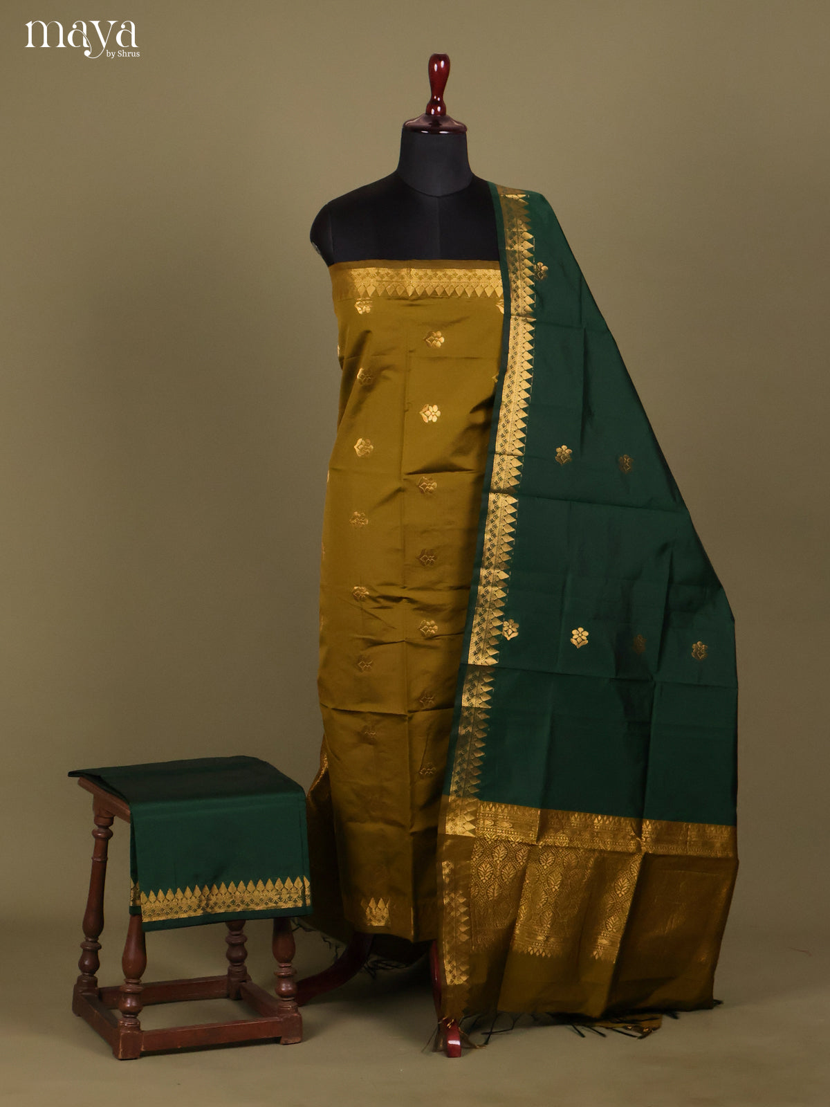 MDH26117-semi softsilk salwar Unstitch