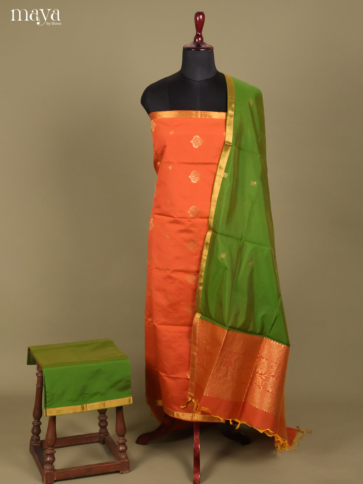 MDH26119-semi softsilk salwar Unstitch