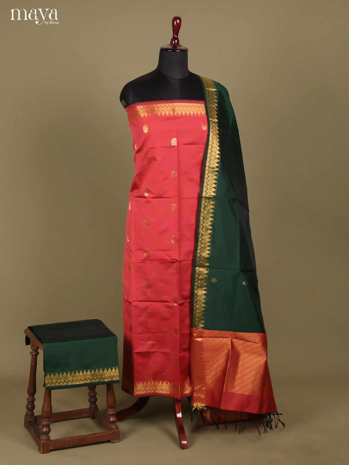 MDH26123-semi softsilk salwar Unstitch