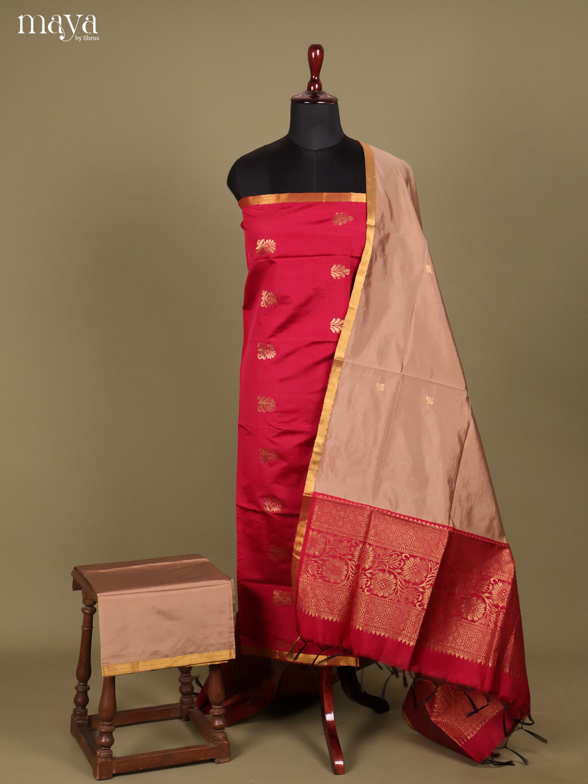 MDH26125-semi softsilk salwar Unstitch