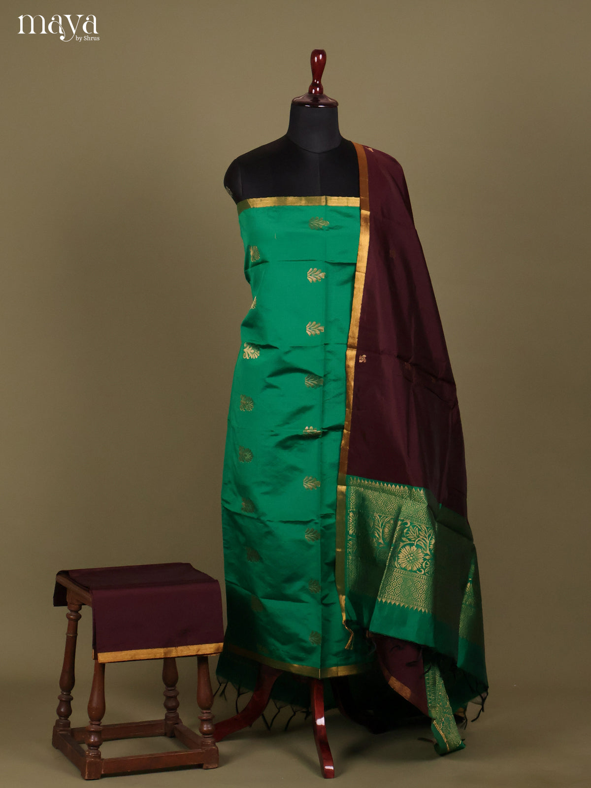 MDH26129-semi softsilk salwar Unstitch