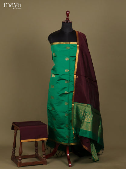 MDH26129-semi softsilk salwar Unstitch