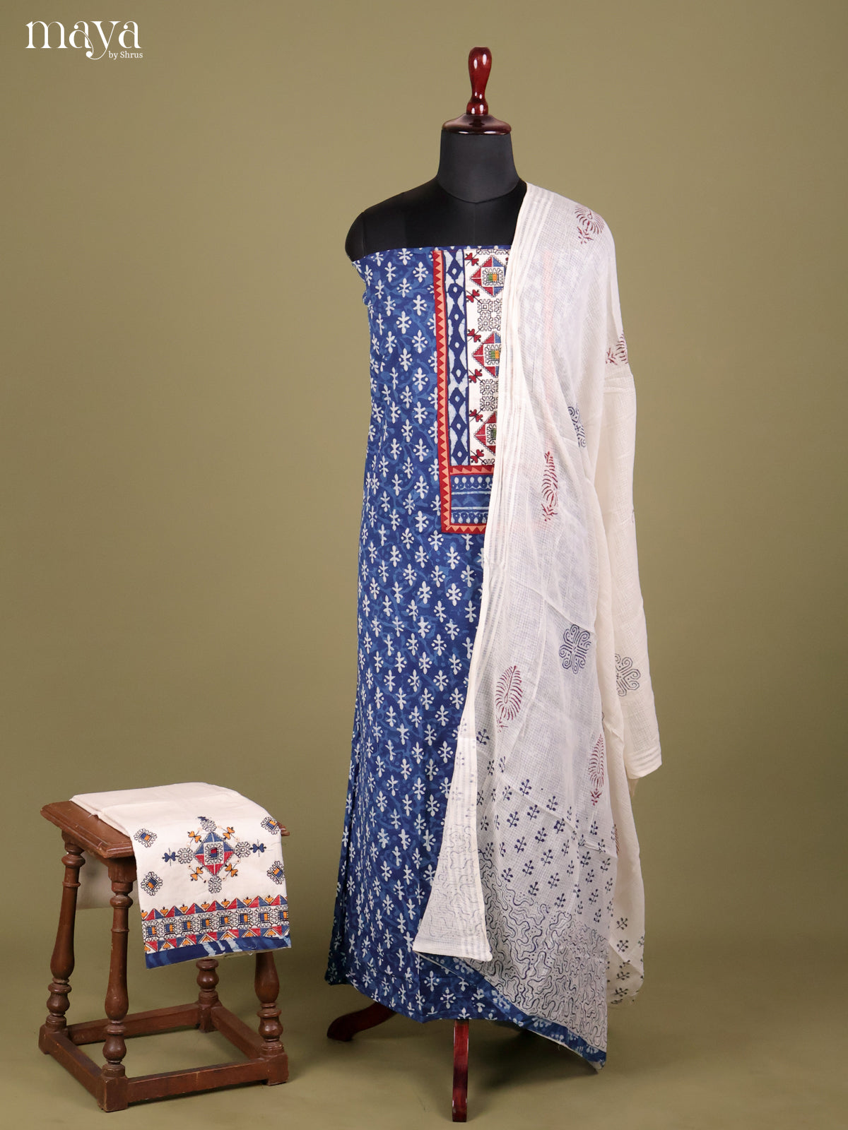 MDI02018-Ajrakh Salwar Unstitch