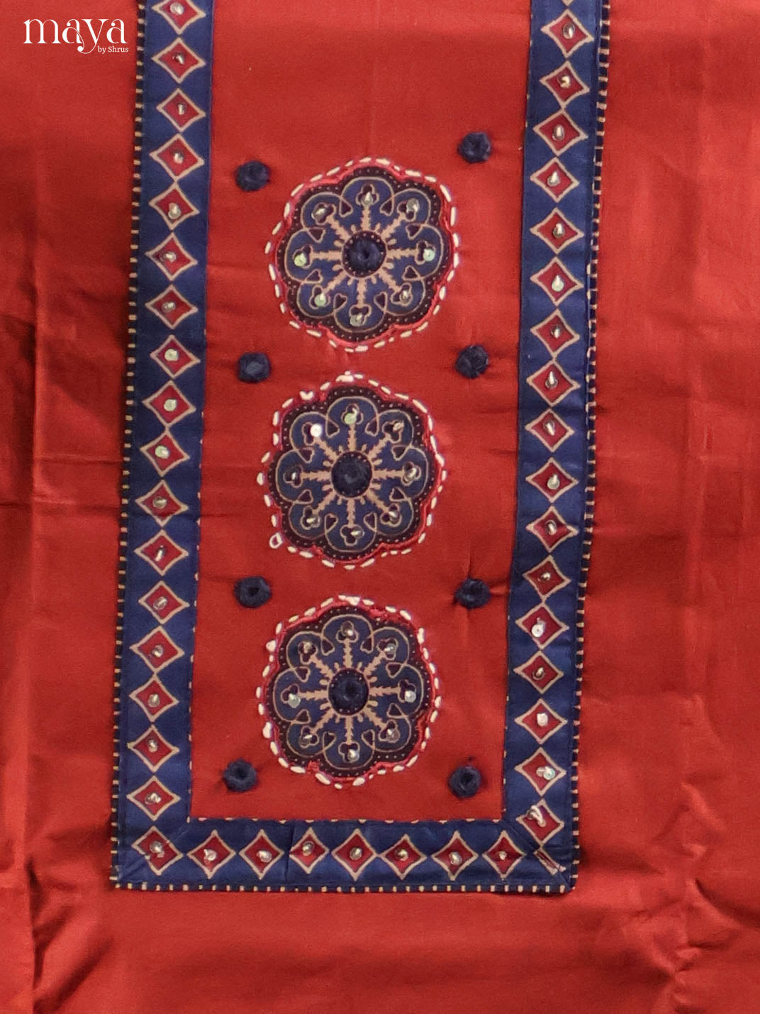 MDI02033-Ajrakh Salwar Unstitch
