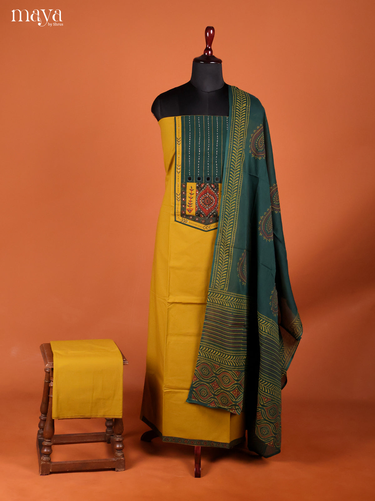 MDI02042-Ajrakh Salwar Unstitch