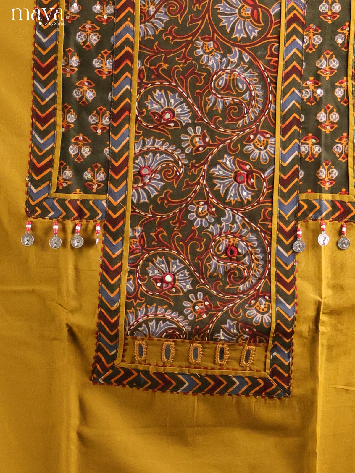 MDI02047-Ajrakh Salwar Unstitch